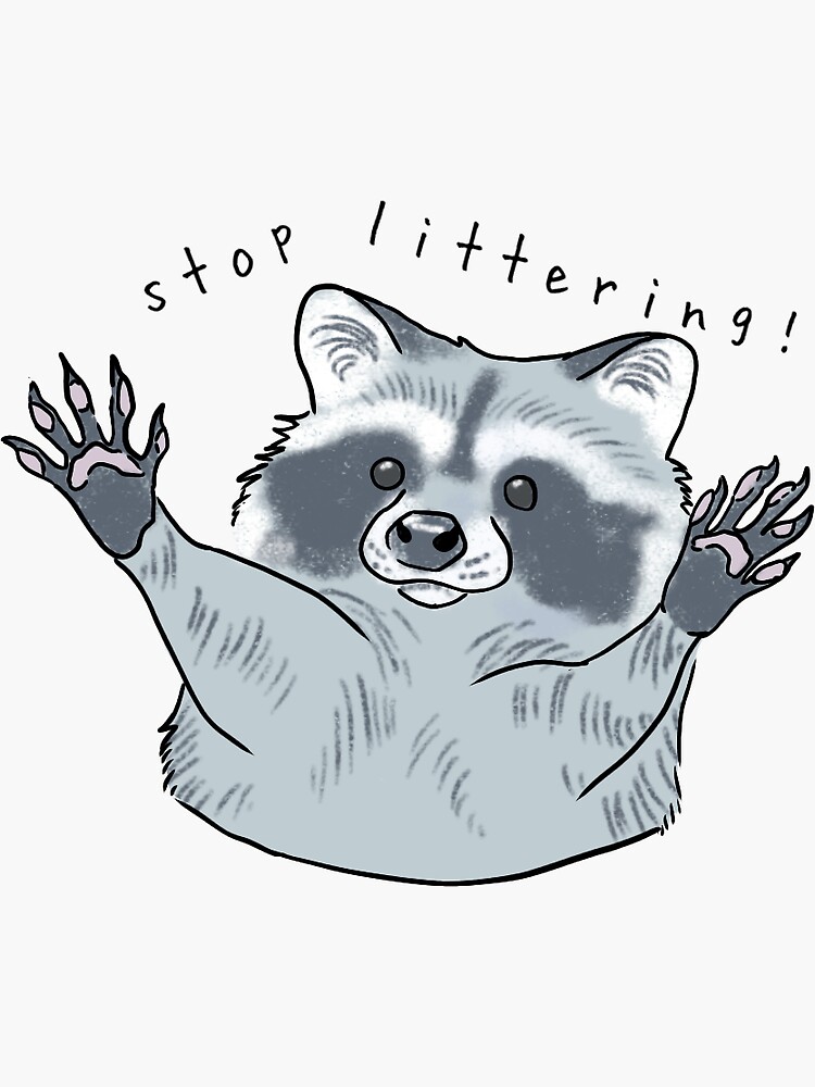 Thumbnail 3 of 3, Sticker, Stop Littering! designed and sold by planetzander.