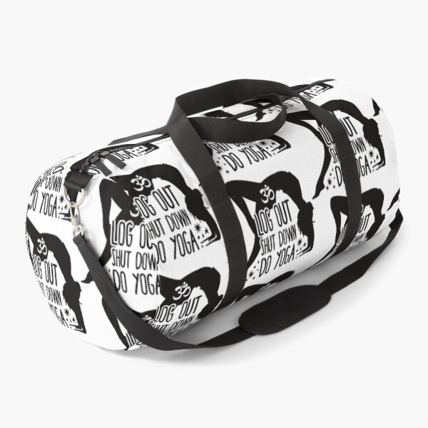 Item preview, Yoga Meditation Zen Woman Silhouette in Yoga Pose with Quote - Log Out, Shut Down, Do Yoga. designed and sold by imjuliana.