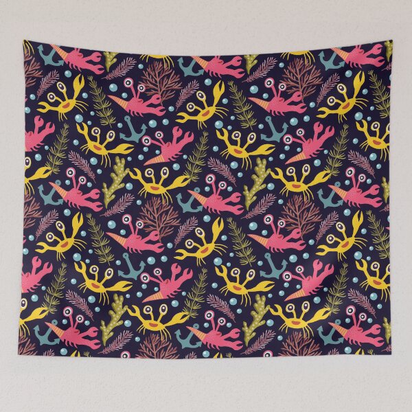 Item preview, Pattern with cute underwater animals  designed and sold by Robusta87.