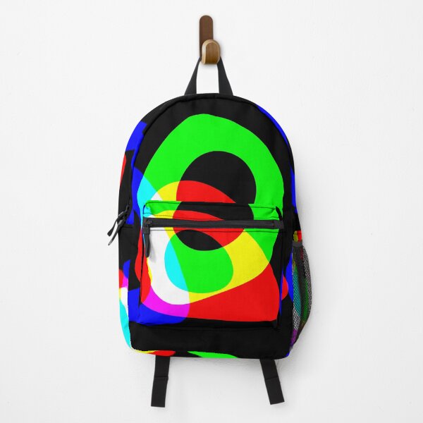 Item preview, Neon, Bright Primary Colors, Black Background, Warped Circles, Psychedelic, Colorful Psychedelic Designs designed and sold by CreativeCranium.