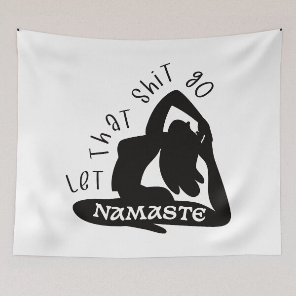 Item preview, Yoga Meditation Zen Woman Silhouette in Yoga Pose with Motivational Quote - Let That Shit Go. Namaste designed and sold by imjuliana.