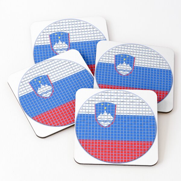 Item preview, Slovenia Flag Rounded - Squares Pixel  designed and sold by MoonElite.