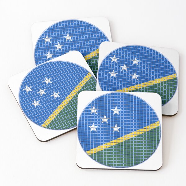 Item preview, Solomon Islands Flag Rounded - Squares Pixel  designed and sold by MoonElite.