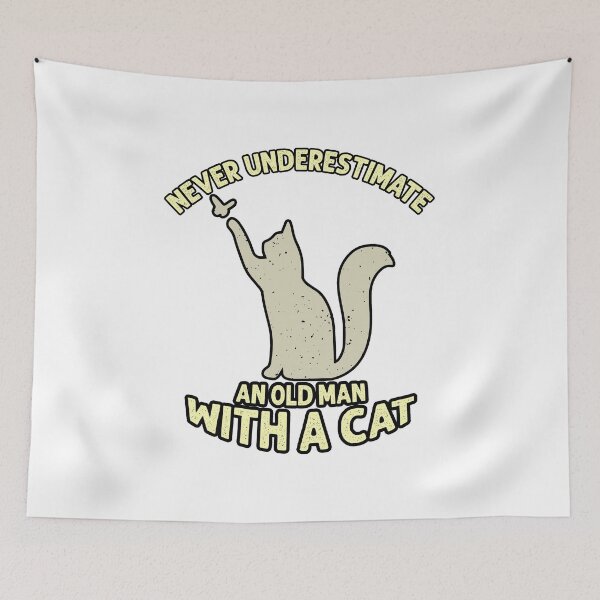 Item preview, never underestimate an old man with a cat designed and sold by ONPINI.