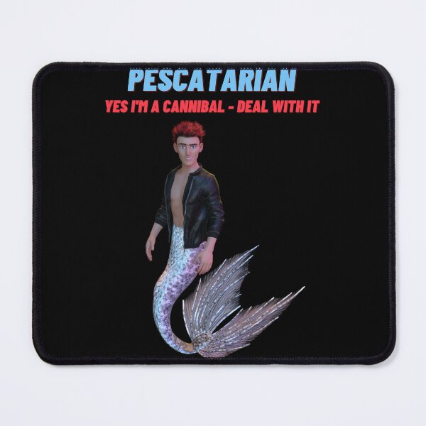 Item preview, Funny Pescatarian Quote And Cute Merman designed and sold by StormyMuse.
