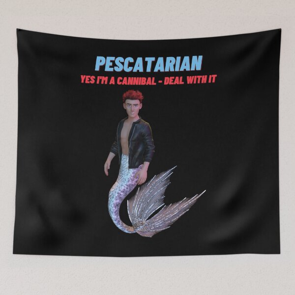 Item preview, Funny Pescatarian Quote And Cute Merman designed and sold by StormyMuse.