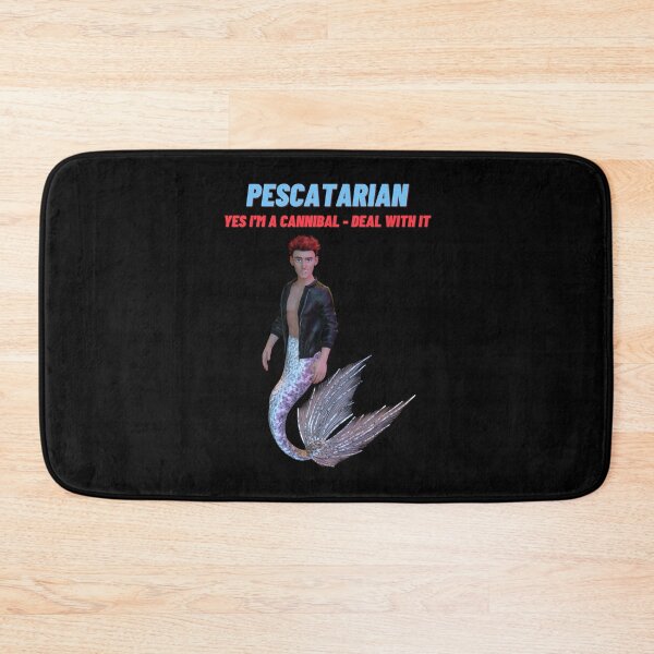 Item preview, Funny Pescatarian Quote And Cute Merman designed and sold by StormyMuse.
