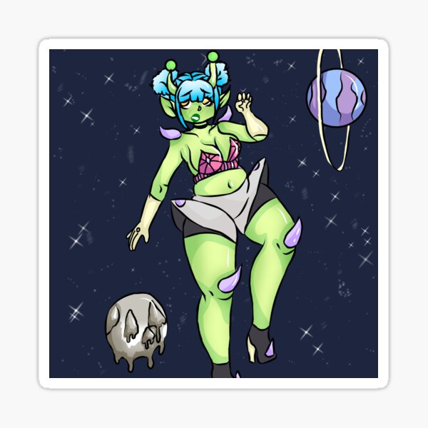 Thick Hot Alien Sticker