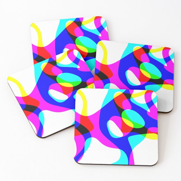 Item preview, Neon, Bright Primary Colors, White Background, Psychedelic, Colorful Psychedelic Designs designed and sold by CreativeCranium.