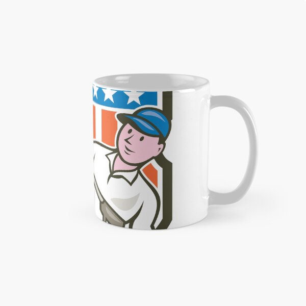 Item preview, Pressure Washer Water Blaster USA Flag Cartoon designed and sold by patrimonio.