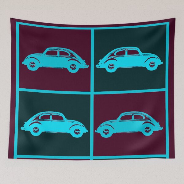Item preview, Blue car retro patterns designed and sold by Astralia.