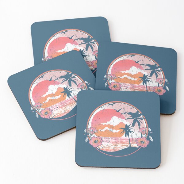Item preview, Tropical Beach Sunset Theme Retro Distress Premium designed and sold by NuongLang.