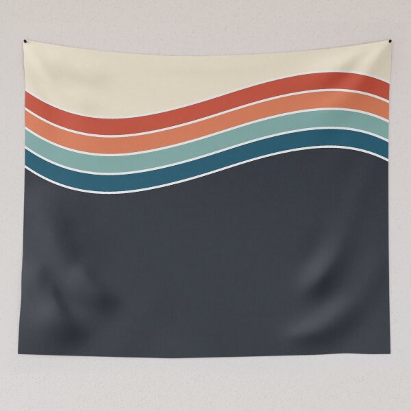 Item preview, 70s Vintage Retro Stripes Wavy designed and sold by ind3finite.