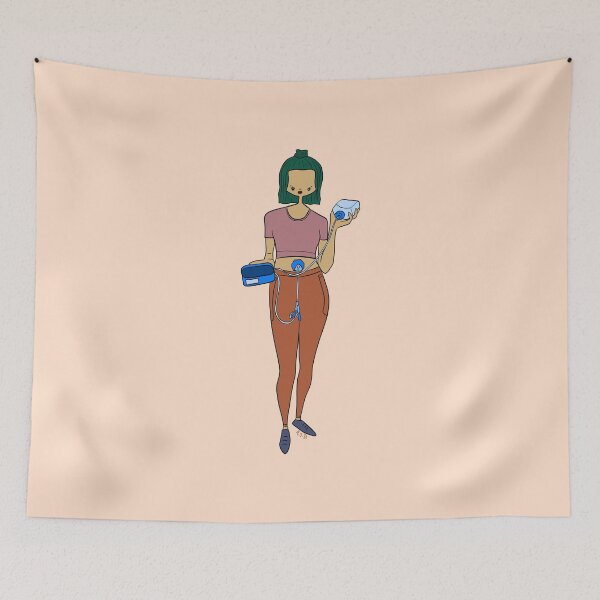 Item preview, Cute Girl With Feeding Tube (orange) designed and sold by misslovelymess.