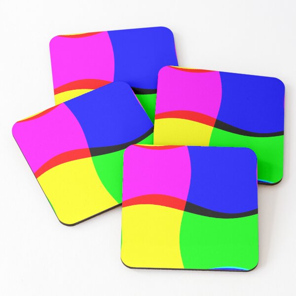 Item preview, Neon, Plasma, Warped Squares, Bright Primary Colors, Psychedelic, Colorful Psychedelic Designs designed and sold by CreativeCranium.