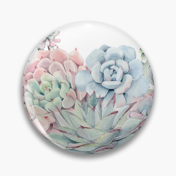 Item preview, Pretty Succulents Pink and Green Desert Succulent Illustration designed and sold by GlowinUp Shop.
