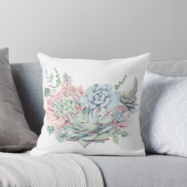 Item preview, Pretty Succulents Pink and Green Desert Succulent Illustration designed and sold by GlowinUp Shop.
