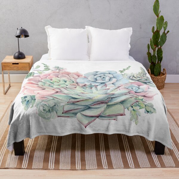 Item preview, Pretty Succulents Pink and Green Desert Succulent Illustration designed and sold by GlowinUp Shop.