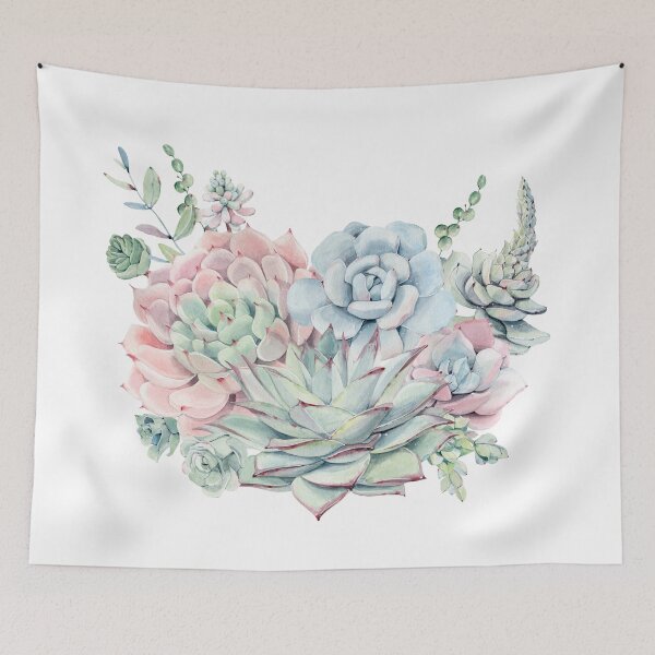 Item preview, Pretty Succulents Pink and Green Desert Succulent Illustration designed and sold by GlowinUp Shop.
