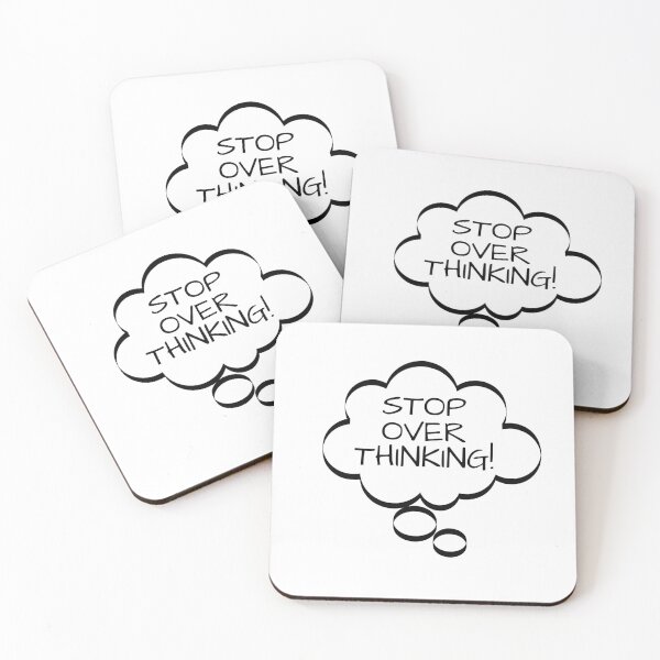 Item preview, Funny Thought Bubbles, Stop Over Thinking!, t-shirts gifts, mug gifts, sticker gifts, magnet gifts and more! designed and sold by JCMCDesigns.