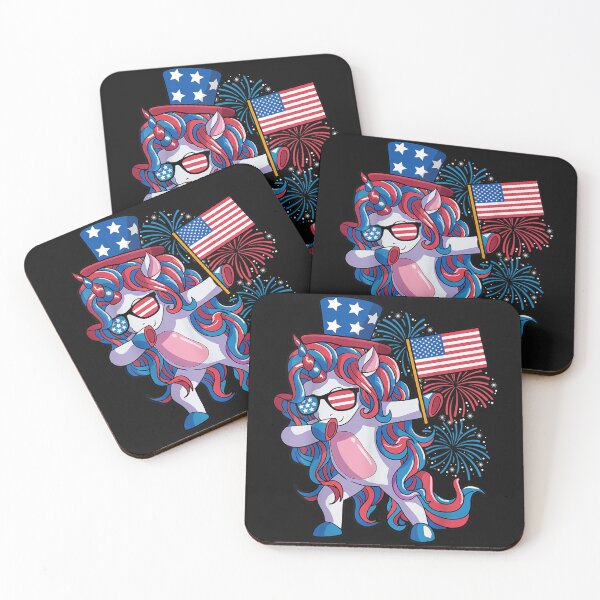 Item preview, 4th of July Unicorn Shirt Girls Kids Women American Dab T-Shirt designed and sold by Baron-Hagen.