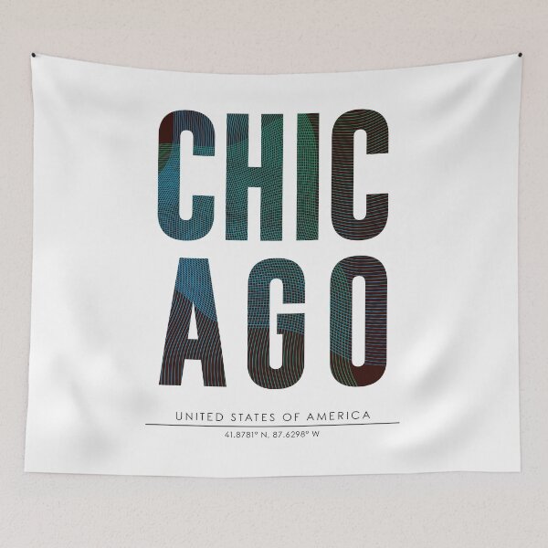 Item preview, Chicago City name print designed and sold by Studio Grafiikka.