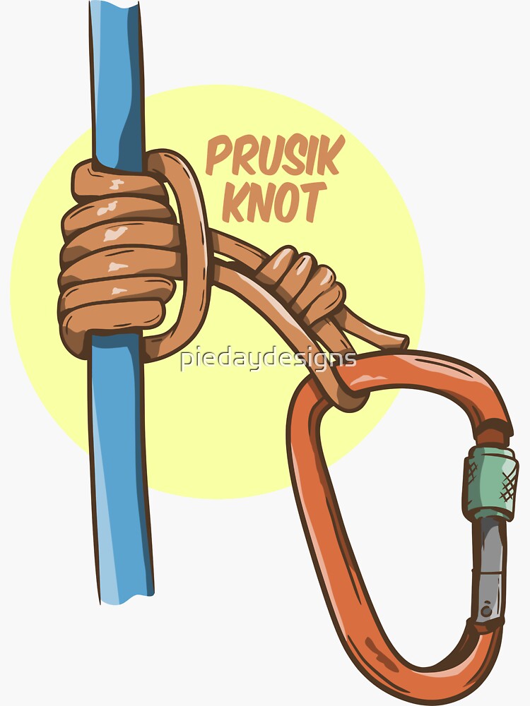 Rock Climbing Prusik Knot | Sticker