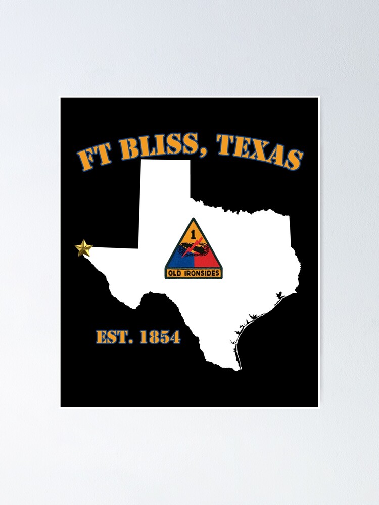 "Fort Bliss TX Military Base 1st Armored Division" Poster for Sale by