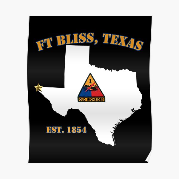 "Fort Bliss TX Military Base 1st Armored Division" Poster for Sale by