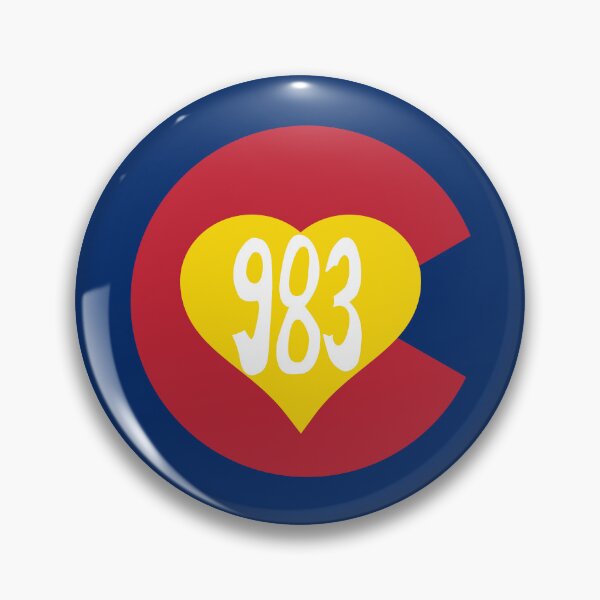 Item preview, Hand Drawn Colorado Heart Flag 983 Area Code designed and sold by itsrturn.
