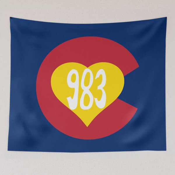 Item preview, Hand Drawn Colorado Heart Flag 983 Area Code designed and sold by itsrturn.