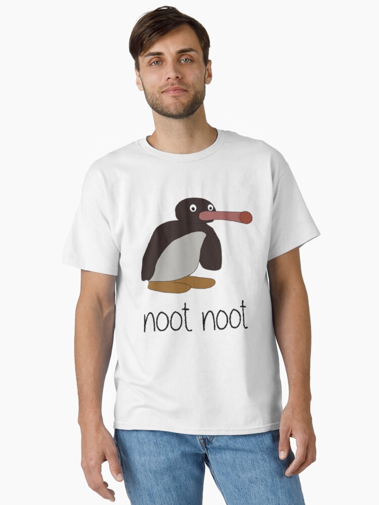 Imagen 1 de 7, Camiseta clásica con la obra noot noot - Pingu, diseñada y vendida por CaroolBakker.