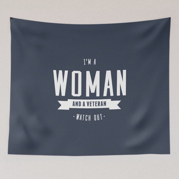 Item preview, Im A Woman And A Veteran Watch Out Military print Sweatshirt designed and sold by DropaRonny.