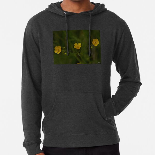 Three Meadow Buttercups - Burntollet Woods, County Derry Lightweight Hoodie