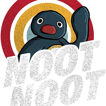 Imagen de la obra Noot Noot Pingüino divertido Arco iris vintage apenado de CaroolBakker