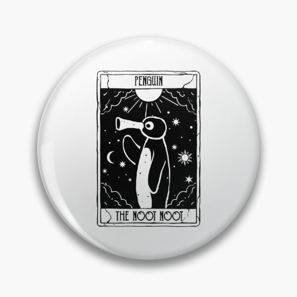 Item preview, Noot Noot Funny tarot card Penguin Vintage Rainbow Distressed   designed and sold by CaroolBakker.