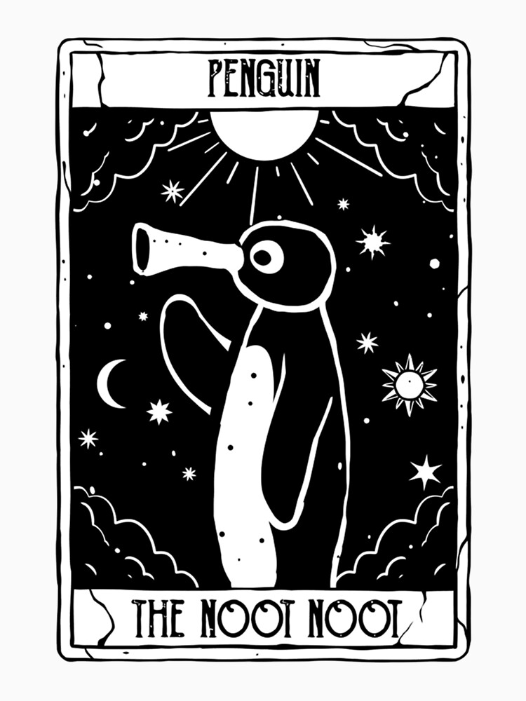 Imagen 7 de 7, Camiseta clásica con la obra Noot Noot Tarjeta de tarot divertida Pingüino Vintage Arco iris apenado, diseñada y vendida por CaroolBakker.