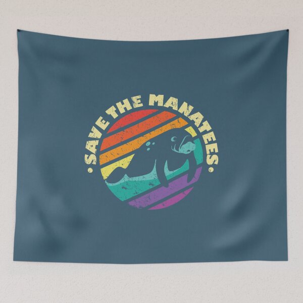 Item preview, Save The Manatees I Retro Manatees Pullover designed and sold by JungJinggg.
