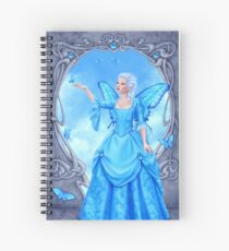 Cuaderno de espiral Hada azul de topacio Birthstone