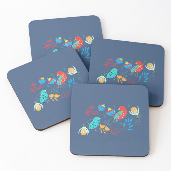 Item preview, Scandinavian Retro Art I Happy Birds Premium  designed and sold by JungJinggg.