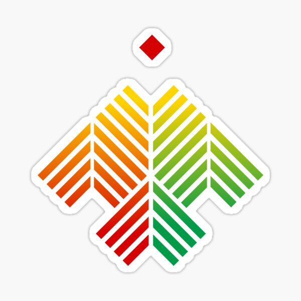 Parallel lines fish Sticker