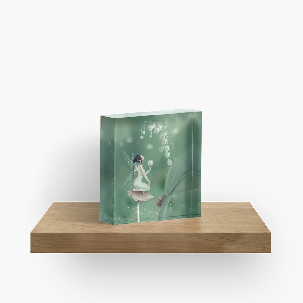 Lily of the Valley Flower Fairy Acrylic Block