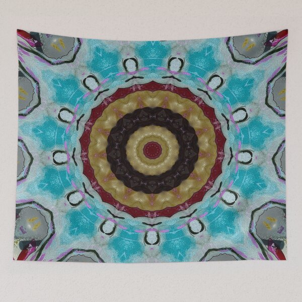 Item preview, Blue Circle Life Mandala designed and sold by MediaArtbyMara.