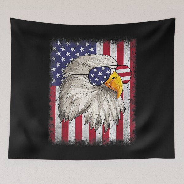 Item preview, Funny 4th Of July USA Flag American Patriotic Eagle T-Shirt designed and sold by Baron-Hagen.