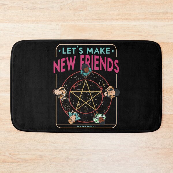 Item preview, Let's Make New Friends, Retro Occult Wiccan Pentagram Tee design designed and sold by Merchking1.