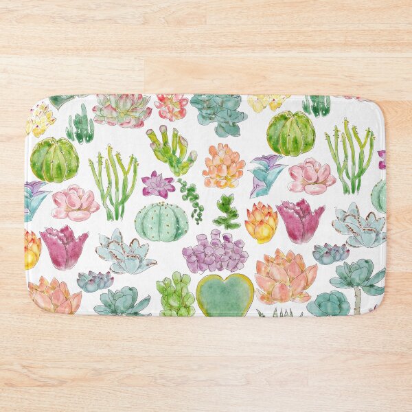 Item preview, hand painted colorful succulent collection ink and watercolor  designed and sold by ColorandColor.