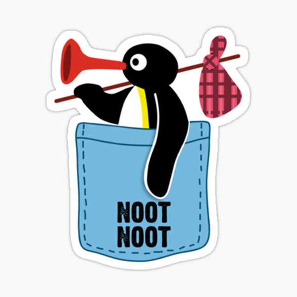 Vista previa del artículo con la obra «Pingüino Noot Noot», diseñado y vendido por CaroolBakker.
