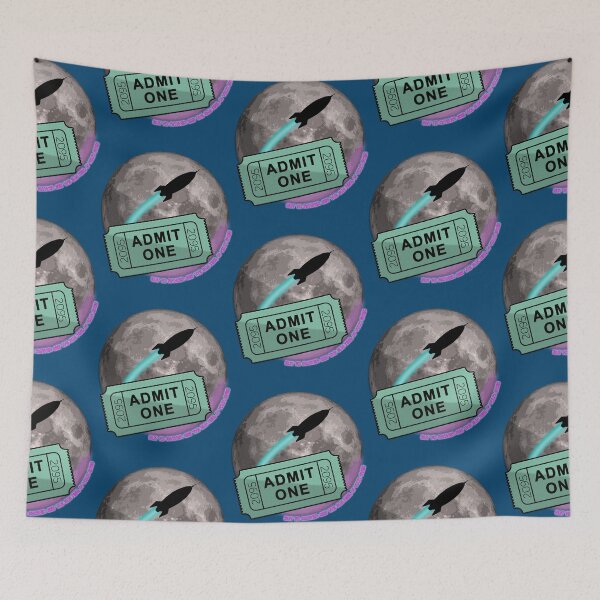 Item preview, Ticket to the moon   designed and sold by BurnsBethArt.