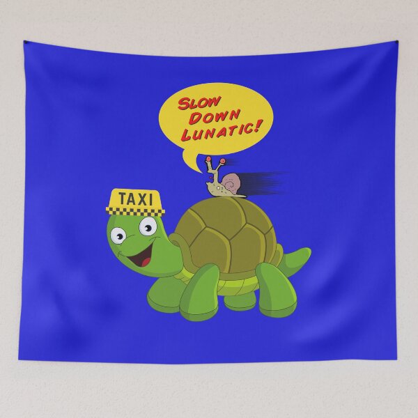 Item preview, Funny Snail and Turtle Slow Down Lunatic Graphic designed and sold by podguy.