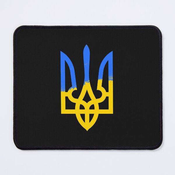 Item preview, Blue and Yellow Ukrainian Tryzub Flag designed and sold by Digi Artworks Store.